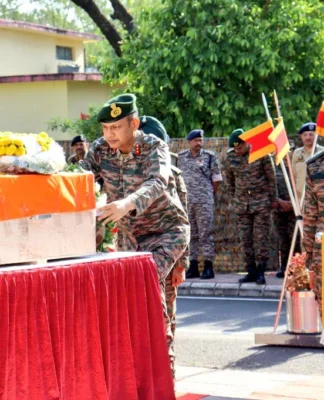 Security Forces Pay Solemn Tribute to Havaldar Jhantu Ali Sheikh, Martyred in Udhampur Encounter