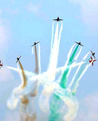 Suryakiran Aerobatic Team Captivates Meerut with Spectacular Air Display